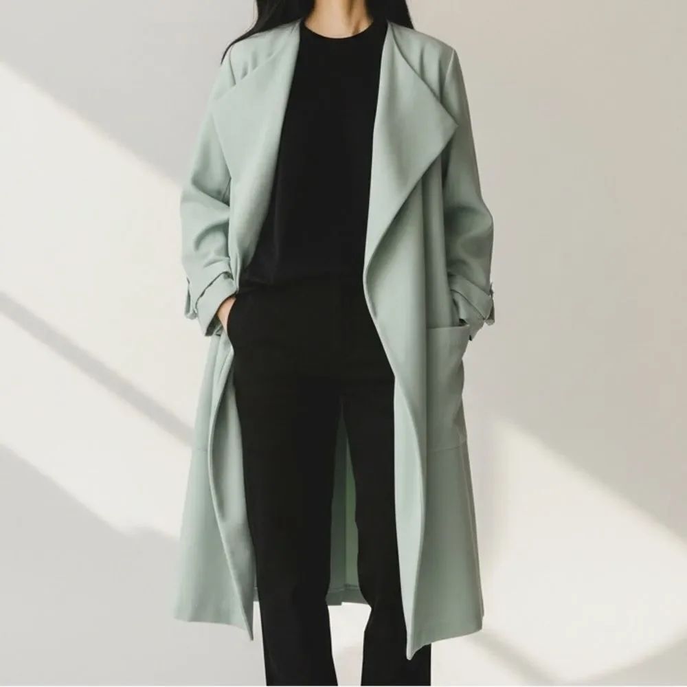 Forever 21 Soft Teal Open Front Open Blazer in Size Medium